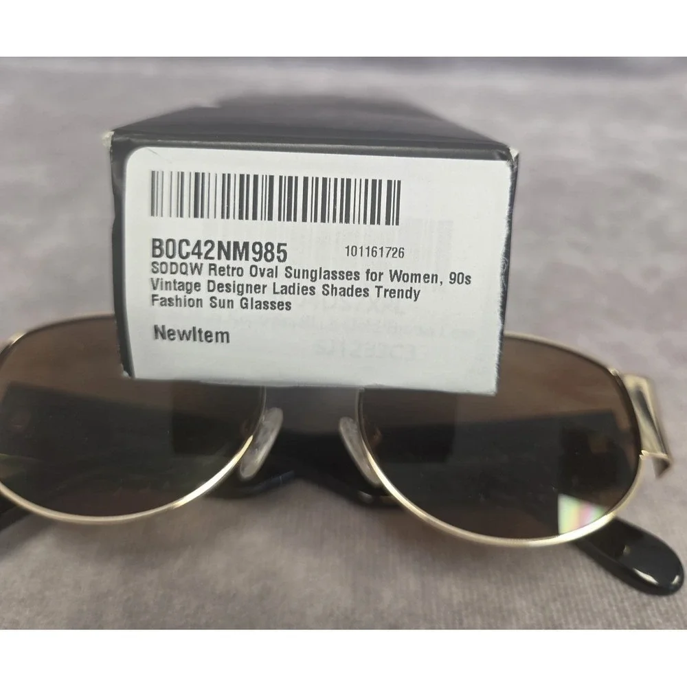 SOJOS BROWN RETRO SUNGLASSES